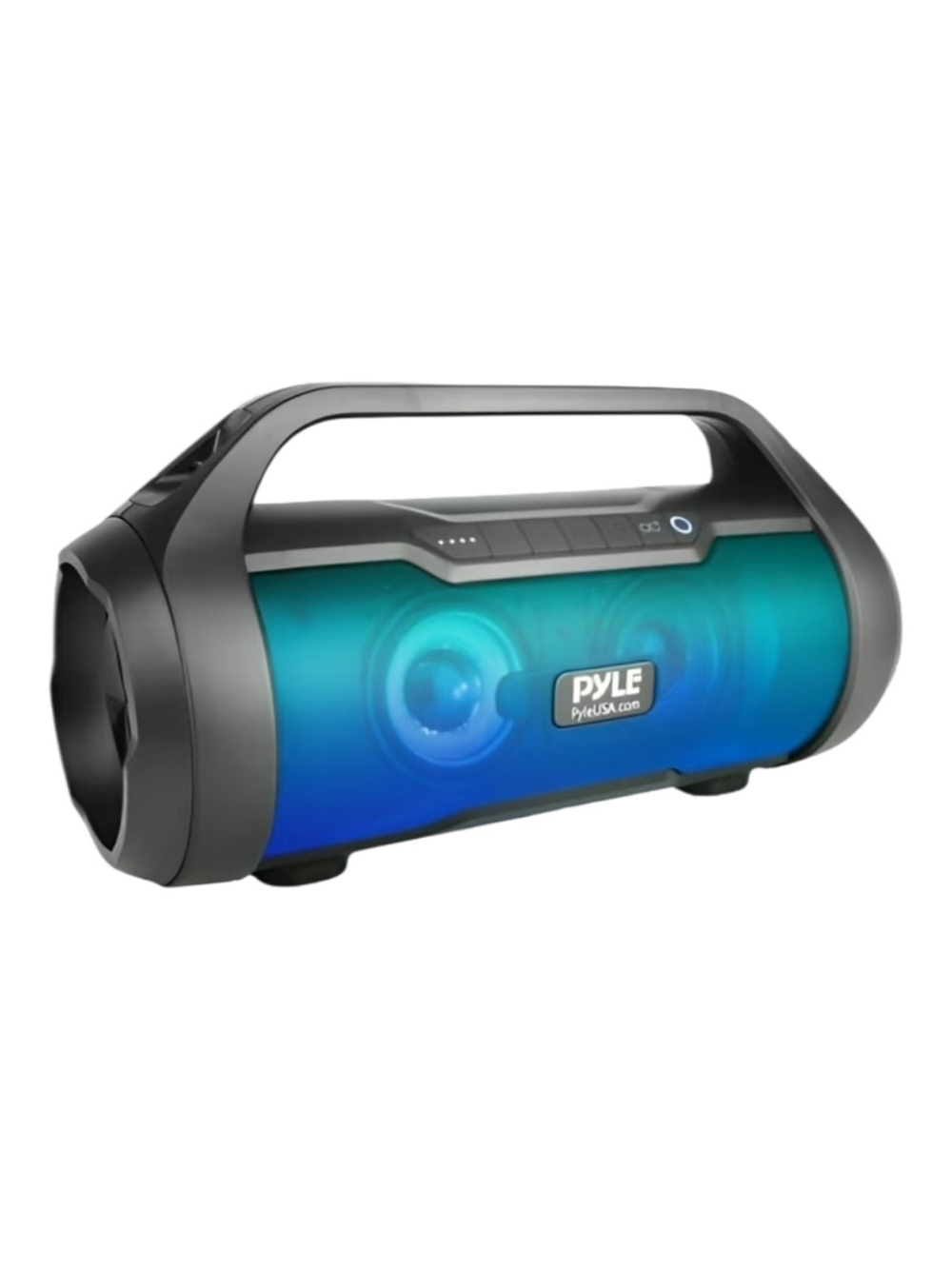 Pyle PBMWP185 - BoomBox Speaker System with Built-in RGB lights, FM Radio